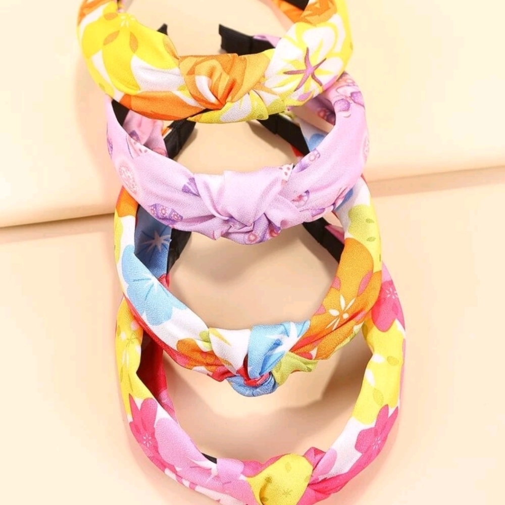 🆕FLORAL KNOTTED HEADBANDS - SET OF 4